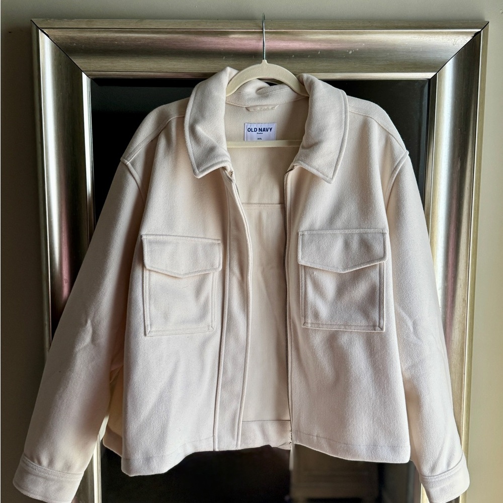 Old Navy Women's Utility Jacket in Cream